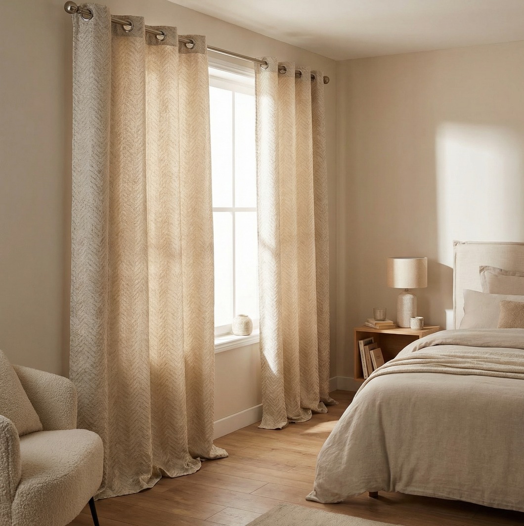 Rideau jacquard 1 panneau 140 x 240 cm